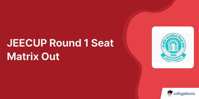 JEE CUP Round 1 Counselling Seat Matrix Released, How to Check